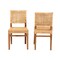 Baxton Studio Lesia Modern Bohemian Natural Brown Rattan and Walnut Brown Mahogany Wood 2Piece Dining Chair Set, PR 211-2PC-12763-ZORO - alternate 8